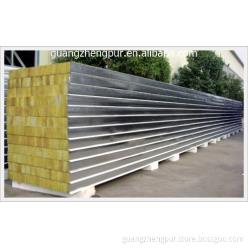 Insulated Metal rock wool wall sandwich panel price